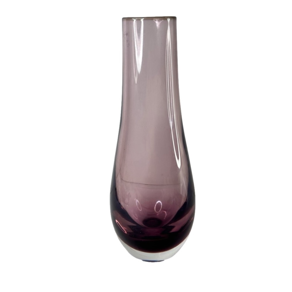 Purple Amethyst Art Glass 7.5” Vase
